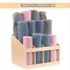 Wooden Yoga Mat Holder Home Gym Organizer, 12-Slot Yoga Display Stand, Floor Yoga Storage Rack for Foam Rollers/Carpet Mats/Foot Pad/Towel view 4