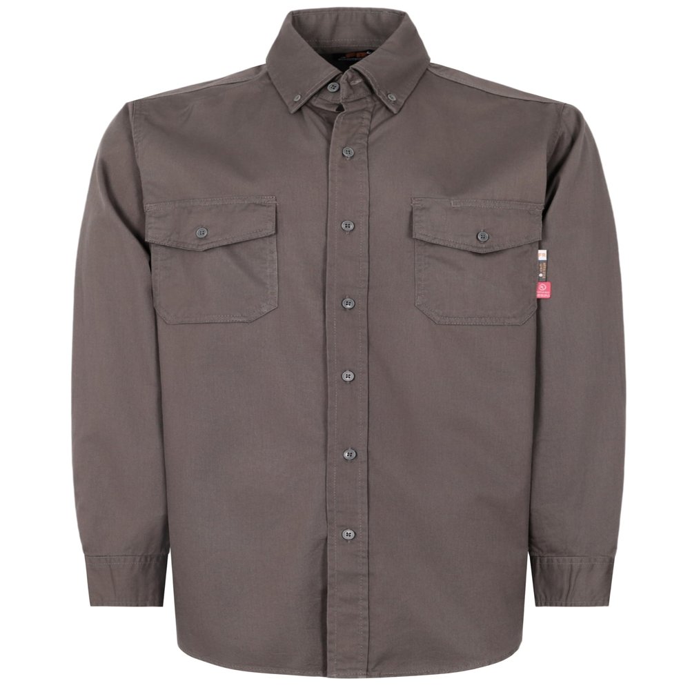 KONRECO FR Shirts for Men 6.5oz Lightweight Pearl Snaps Work Uniform CAT2