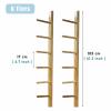 Yoga Mat Holder Wall Mount, Foam Roller Storage Organizer, Wood Shelf - 6/9 Layers, Wall Mount Exercise Mats Storage Rack for Gym Studio Office Home view 2