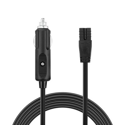XWNV Black 12V Lead Cable Plug Wire 2Pin Charger Compatible with Car Cooler Cool Box Mini Fridge