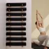 Wooden Yoga Mat Holder Wall Mount, Wall Rack Organizer for Foam Roller Wooden Wall Hanging Fitness Organizer for Home Gym School Office view 1
