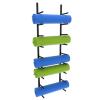 9-Sectional Metal Yoga Mat Holder, Yoga Mat Strap/Pilates Mat/Foam Roller/Exercise Mat Storge Rack, Wall Rack Organizer, for Fitness Class