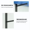 9-Sectional Metal Yoga Mat Holder, Yoga Mat Strap/Pilates Mat/Foam Roller/Exercise Mat Storge Rack, Wall Rack Organizer, for Fitness Class view 3