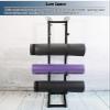 Black Metal Yoga Mat Holder Floor Stand, Home Workout Yoga Accessories, Holds 4 Yoga Mats or Foam Rollers, Stable Home Gym Storage Organizer view 3