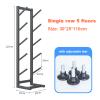 5/7-Layers Yoga Mat Holder Floor, Multi-Layer Workout Equipment Storage Rack, Large Capacity Metal Foam Roller Organizer Stand for Home Gym/Commercial view 2