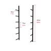 6-Tier Metal Yoga Mat Holder Stand, Wall Mounted Foam Roller Exercise Mats Organizer Rack for Gym Home Clubs, Easy to Install/Black view 2