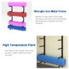 6-Tier Metal Yoga Mat Holder Stand, Wall Mounted Foam Roller Exercise Mats Organizer Rack for Gym Home Clubs, Easy to Install/Black view 4