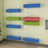 Yoga Mat Rack Wall Mount Rollers Holder Pacing Exercise Equipmen Organizer Hanging Yoga Strap Resistance Bands Chains Jump Ropes Gym Workout view 4
