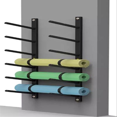 Yoga Mat Holder Wall Mount, Wall Rack Organizer, Gym Rack Fitness Equipment Storage Yoga Mat Holder Wall Mount Carpet Rack