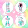 Kids Roller Skates for Girls Boys - Teal for Teenagers Youth Age 10 11 12 - Adjustable All Light up Wheels Butterfly and Flower Indoor Outdoor Sports Birthday Gift for Son and Grandson view 4