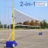 Outdoor Volleyball Net-Volleyball/Badminton 2 in 1 Net Set with Stable Base Height Adjustable Portable Volleyball Net for Backyard,Grass and Beach for Men,Women,Adult,Youth view 3