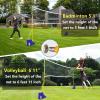 Outdoor Volleyball Net-Volleyball/Badminton 2 in 1 Net Set with Stable Base Height Adjustable Portable Volleyball Net for Backyard,Grass and Beach for Men,Women,Adult,Youth view 4
