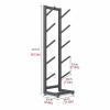 5/7 Tier Metal Storage Racks for Yoga Mat/Wheels, Multi-Layer Foam Roller Storage Organizer | Floor-Standing Gym Mats Holder for Hanging Snowboard Yoga Mat Foam Roller, Svart view 4