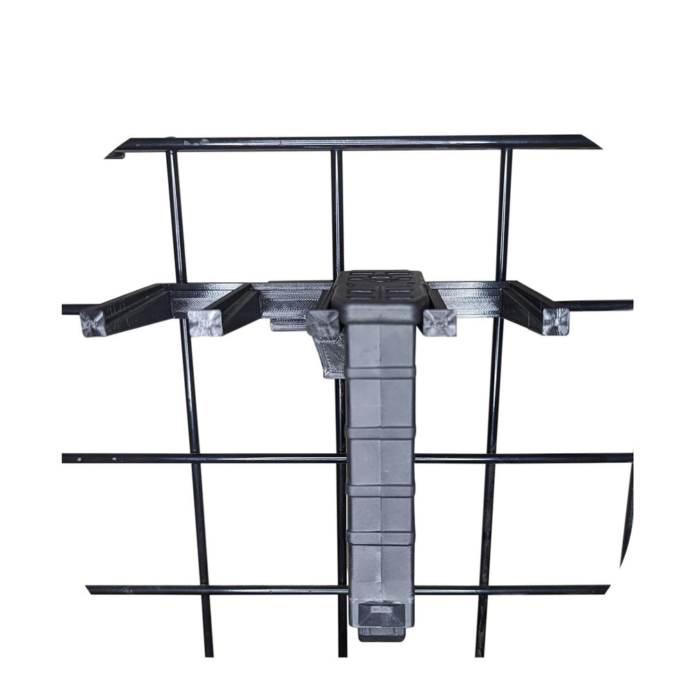 Hammy3DPrints Mount for Saiga 12 Gauge Mags - Gridwall | Magazine Holder Storage Rack (2 Mag)