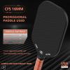 CZRR Pickleball Paddle, Edgeless Style 3K Raw Carbon Fiber Surface High Grit & Spin,USA Pickleball Approved, 16MM Polypropylene Honeycomb Core, Designed for Unmatched Control and Added Power view 4