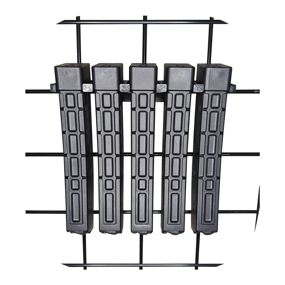 Hammy3DPrints Mount for CZ Scorpion 9mm Mags - Gridwall | Magazine Holder Storage Rack (3 Mag)