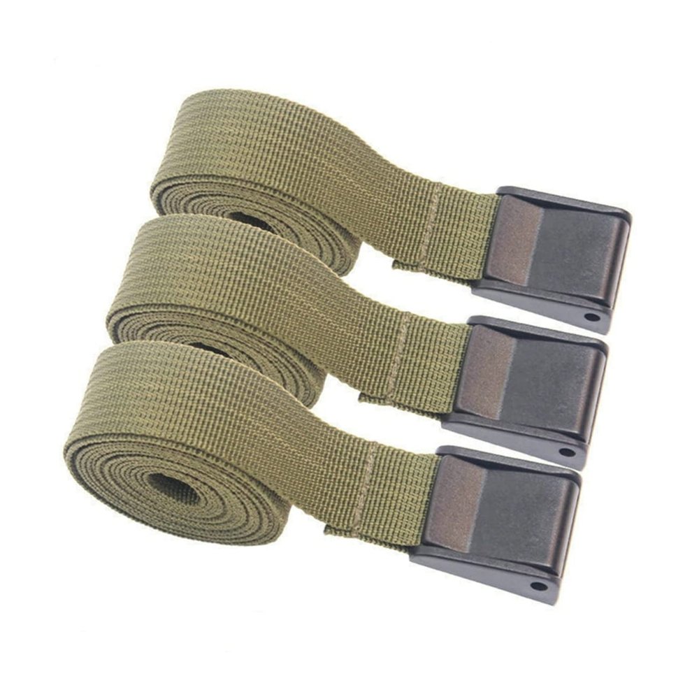 Hohopeti Camping Lashing Straps Cargo Fastening Belt 3pcs Luggage Tie Belt Ratchet Straps