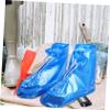 Gatuida 1 Pair Waterproof Shoe Covers, Rain Shoes Covers Reusable Foldable Rain Boots Sole Overshoes Protectors with Zipper for Cleaning Camping Travel (size 42-43), 30.50X21.00X12.50CM, Blue view 3
