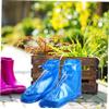 Gatuida 1 Pair Waterproof Shoe Covers, Rain Shoes Covers Reusable Foldable Rain Boots Sole Overshoes Protectors with Zipper for Cleaning Camping Travel (size 42-43), 30.50X21.00X12.50CM, Blue view 4