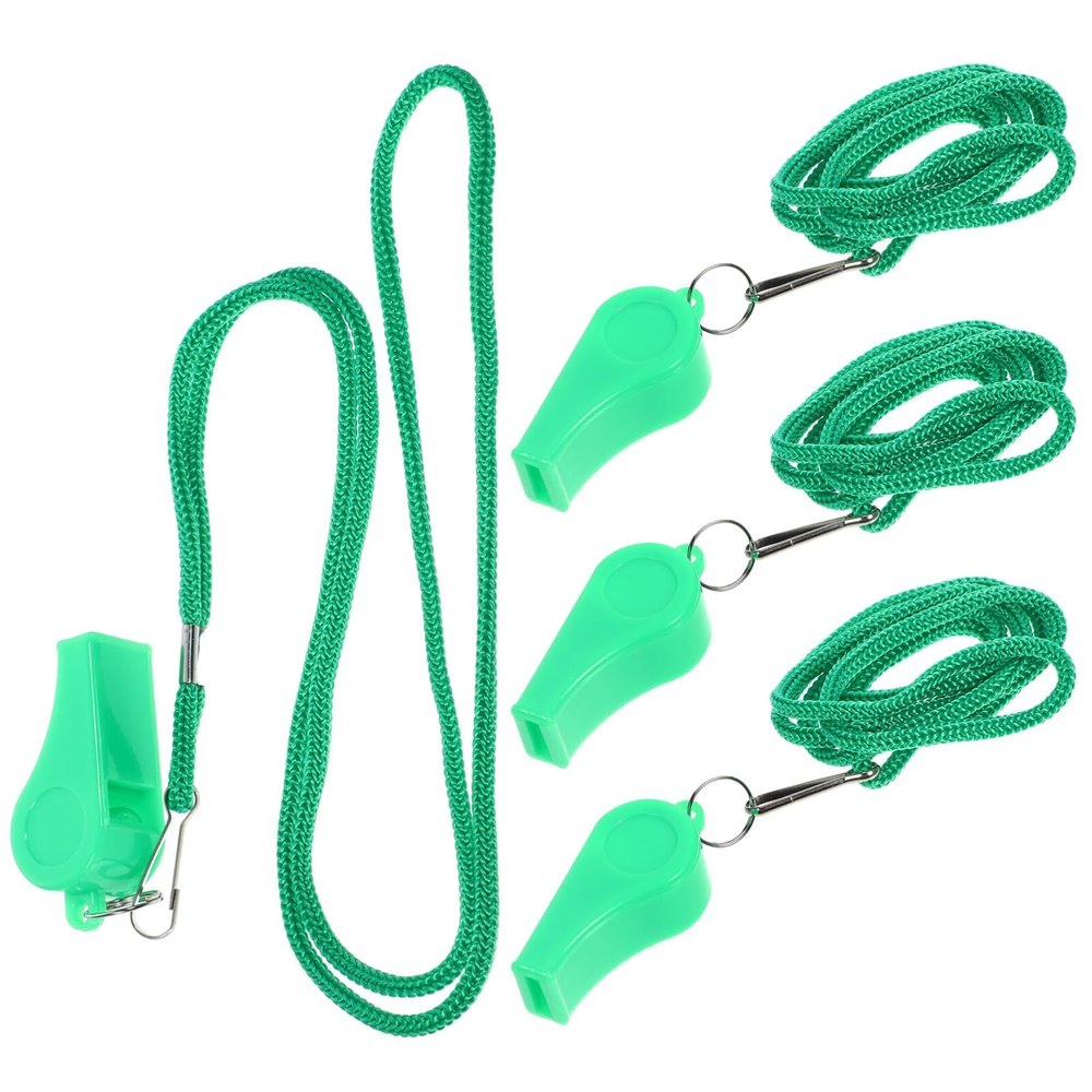 SUPVOX 4pcs Loud Soccer Whistle Lanyard Whistle for Referees Emergency Training and Outdoor Activities Multi-Functional Survival