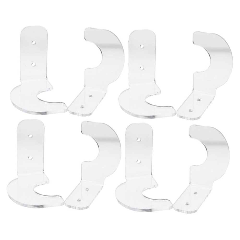 TOGEVAL 4pairs Baseball Bat Wall Mount Rack Durable Softball Holder Easy Install for Home Display and Organization Design for Baseball and Softball Collectors