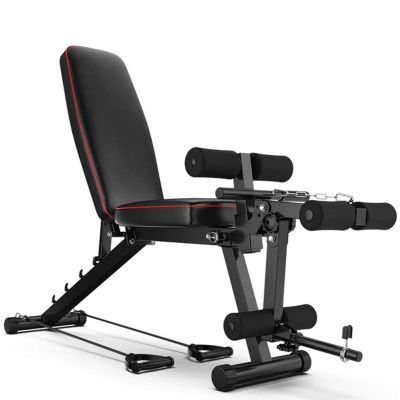 TNSSCZM Adjustable Weight Bench With Leg Extension and Leg Curl Home Training Gym Weight Lifting Sit Up Ab Bench,Foldable and Inclined, Abdominal Muscle Training