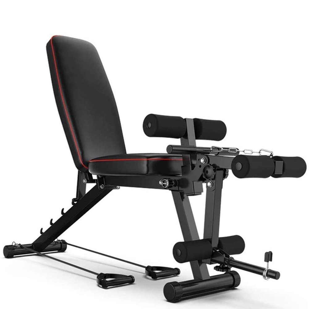TNSSCZM Adjustable Weight Bench With Leg Extension and Leg Curl Home Training Gym Weight Lifting Sit Up Ab Bench,Foldable and Inclined, Abdominal Muscle Training
