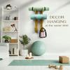 Yoga Mat Holder Wall Mount Home Gym Storage Rack, Yoga Mat Holder Wall Mount Wooden, Muti-Tier Yoga Mat Rack Storage Organizer view 3