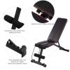 TNSSCZM Adjustable Folding Weight Bench Strength Training Bench, Lifting Utility Workout Bench Heavy Duty, Flat/Incline/Decline FID Bench Press for Home Gym, Black view 4