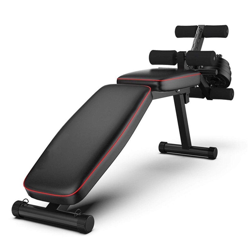 TNSSCZM Adjustable Bench for Weight Lifting, Adjustable Strength Training Exercise Bench Press, Foldable Incline Decline Utility Bench for Full Body Workout, 2 Elastic Rope