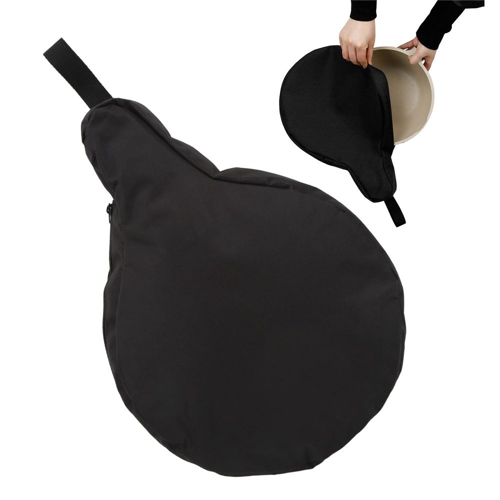 Vvikizy 600D Oxford Cloth Cast Iron Skillet Bag Camping Bag Cast Iron Skillet Bag Pouch Camping Skillet Pan Cookware Storage Bag with Handle for Camping Outdoors Cooking Utensils