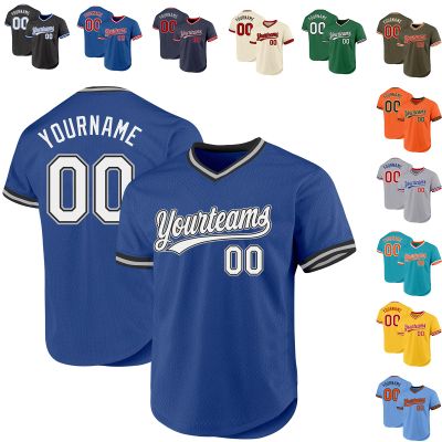 Custom Royal Baseball Jerseys Pullover Personalized Softball Shirts Sports Uniform Stitched Name Number Logo for Men Women Youth