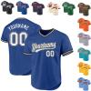 Custom Royal Baseball Jerseys Pullover Personalized Softball Shirts Sports Uniform Stitched Name Number Logo for Men Women Youth view 1