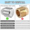 316 Stainless Steel 1/2" NPT Boat Plugs,Solid Boat Drain Plug for Bayliner Four Winns Glastron Larson Sea Ray Starcraft and Many Other Models (1/2" NPT 2 Pack) view 3