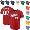 Custom Red Baseball Jerseys Pullover Personalized Softball Shirts Sports Uniform Stitched Name Number Logo for Men Women Youth view 1