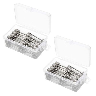 GOOHOCHY 60pcs Stainless Steel Pump Needles Storage Box for Inflating Basketballs Footballs Volleyballs and More Compact and Easy to Use