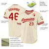 Custom Baseball Jerseys Pullover Personalized Softball Shirts Sports Uniform Stitched Name Number Logo for Men Women Youth Cream(red) view 2