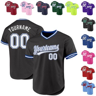 Custom Black Baseball Jerseys Pullover Personalized Softball Shirts Sports Uniform Stitched Name Number Logo for Men Women Youth