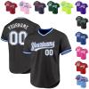 Custom Black Baseball Jerseys Pullover Personalized Softball Shirts Sports Uniform Stitched Name Number Logo for Men Women Youth view 1