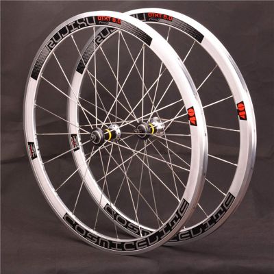 700C Road Bikes Wheelset Retro Silver Racing Rim 40mm Quick Release 8 9 10 11 Speed Cassette V Brake 20 Holes (Size : Reflective)