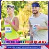 Suhine 18 Pcs Sport Sweatbands Headbands for Men Women Running Workout Headbands Nonslip Sweat Absorbing Sweatband Stretchy Unisex Bandana for Tennis Baseball Football Cycling Yoga(American Flag) view 3