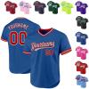 Custom Blue Baseball Jerseys Pullover Personalized Softball Shirts Sports Uniform Stitched Name Number Logo for Men Women Youth view 1
