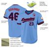 Custom Light Blue Baseball Jerseys Pullover Personalized Softball Shirts Sports Uniform Stitched Name Number Logo for Men Women Youth view 2