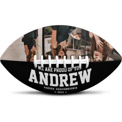Jaydouble Custom Football College Graduation Gifts Personalized Photo Football Black Engraved Football Gifts for Coach Graduation Decorations Class of 2024 Graduation Party Favors, Design 13