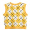 Hyipels Women's Sweater Vest,Y2K Sleeveless Pattern Preppy Style Knitted Crop Tank Top for Girl view 3