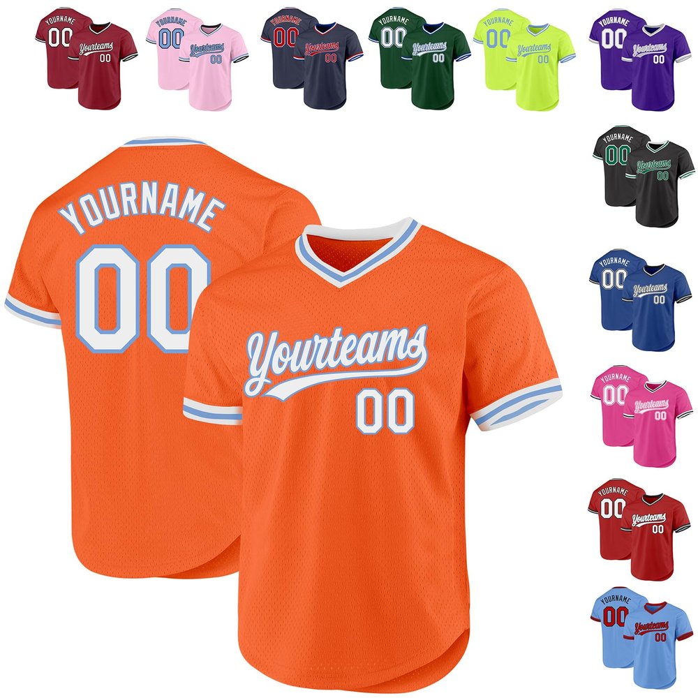 Custom Orange Baseball Jerseys Pullover Personalized Softball Shirts Sports Uniform Stitched Name Number Logo for Men Women Youth