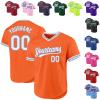 Custom Orange Baseball Jerseys Pullover Personalized Softball Shirts Sports Uniform Stitched Name Number Logo for Men Women Youth view 1