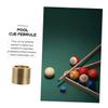 BESPORTBLE 15pcs Cue Ferrules for Billiard Cues Snooker Replacement Parts for Pool Players Lightweight Copper Tips for Enhanced Performance for Skill Levels view 2