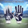 RIGWARL Football Gloves Adult Men, Youth Kids Football Gloves with Super Sticky Grip, Receiver Glove Best Gift for Adult Youth Kids Boys 8-12 view 3