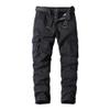 JEsilunmaMY Men's Casual Cotton Straight Cargo Pants Military Army Combat Work Pants Loose Tactical Pants with Multi Pockets (Black,36) view 1
